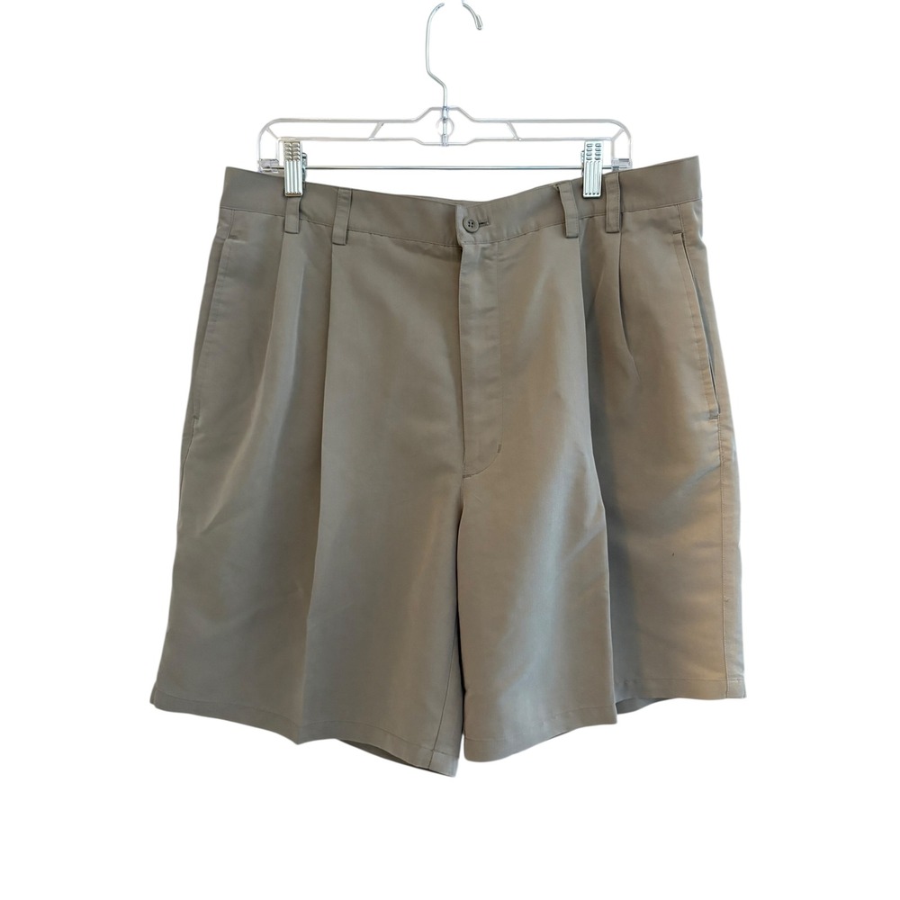 Arnold Palmer Men's Pleated‎ Khaki Dress Shorts Size 36 Classic Fit Golf Style